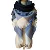 Autumn and Winter Faux Cashmere Black and White Double-sided Large Plaid Square Scarf Scarf Ladies Shawl
