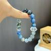 Natural Crystal Multi-Gem Bracelet Blue Series Aquamarine and Blue Crystal Energy Unisex Bracelet Business Gifts