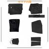 COSSA Cosplay Costume Set for Ninjutsu Academy and 6th Halloween Costume Set with Hood Ninja/Tama 1st, 2nd, 3rd, 4th, 5th, Graders, (Black, XL)