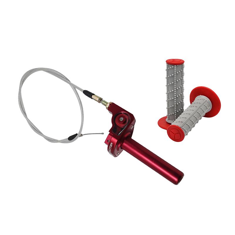 ZSDTRP 7/8'' CNC Aluminum Twist Throttle Handle Grip + Cable Replacement For Dirt Bike Quad ATV Pit 50cc 125cc 150cc 250cc