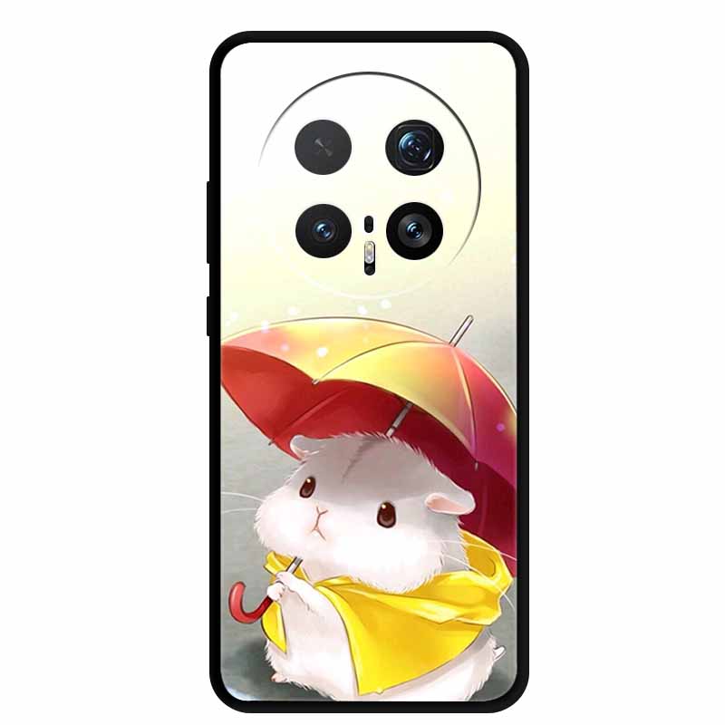 For Huawei Honor Magic8 Pro Case Colorful Protective Black Silicone Soft Case Cover for Honor Magic 8 Pro 5G Fashion Funda Cover