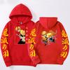 Men's Anime Demon Slayer Printed Hoodies Agatsuma Zenitsu Sweatshirt Harajuku Sleeve Loose Streetwear Casual Unisex Pullover