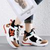 Women's Winter Faux Fur Lined Sneakers Outdoor Anti-Slip Warm Plush Lined Running Shoes Casual Lace-Up Faux Leather Sports Shoes For Female