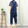 Мужские комбинезоны в корейском стиле, мужские цельные нагрудники, синие джинсовые брюки, мужские джинсовые комбинезоны