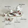 1 Set Miniature Tableware Pretend Play Toy 1:12 Dollhouse Mini Kitchen Ceramic Tea Cup For Doll Accessories
