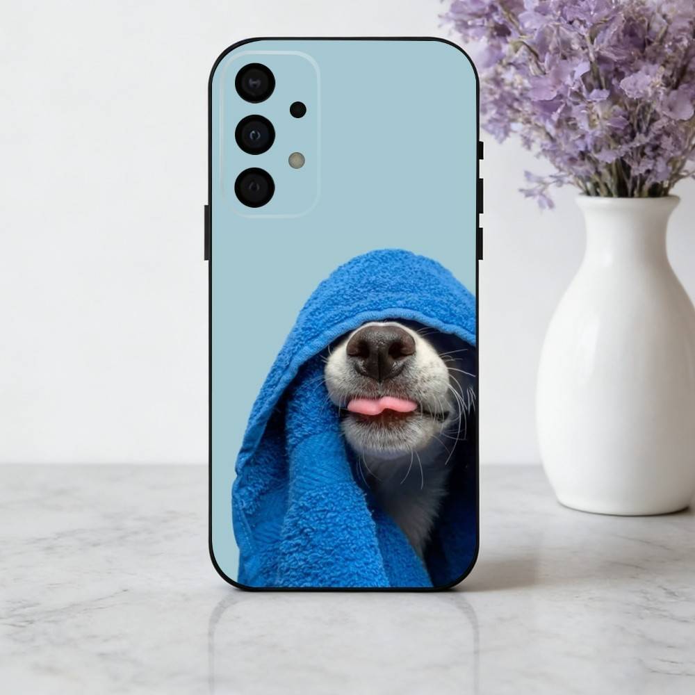 F-Funny A-Animal D-Dog-G Phone Case For Samsung Galaxy A73,A72,A71,A70,A53,A52,A51,Soft Silicone Black Cover