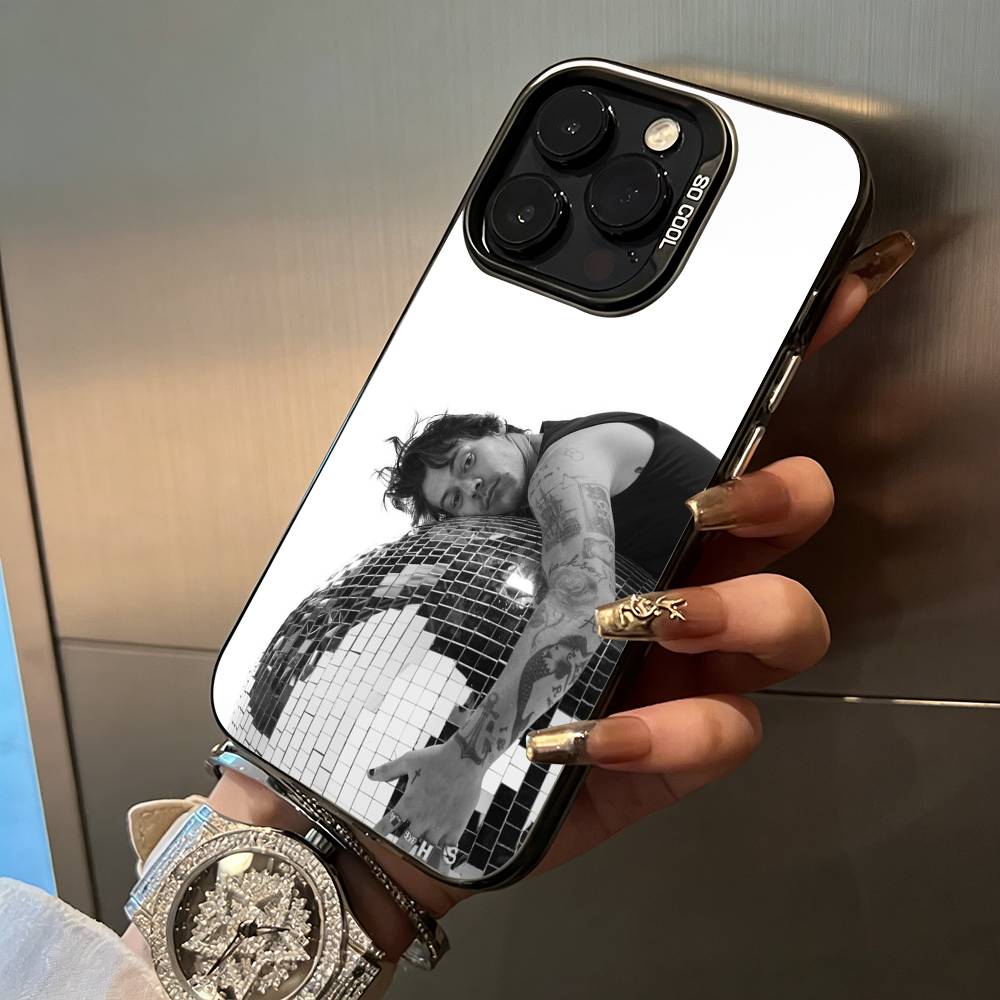 H-Harry Music Styles Phone Case For IPhone17  16 11 12 13 14 15 16 Pro Max Plus Cover Colored Silver Funda Bumber