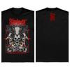 Slipknot 25-й Юбилейный Скелет Крысы Череп Двухсторонний Винтажный Футболка, Унисекс Nu-Metal Фан Уличная Одежда Футболка, 100% Хлопок Повседневная Футболка с Коротким Рукавом