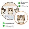 3 Pcs Peeking Cat Peeking Out Wall Sticker Cartoon Cats Decal Removable Peel