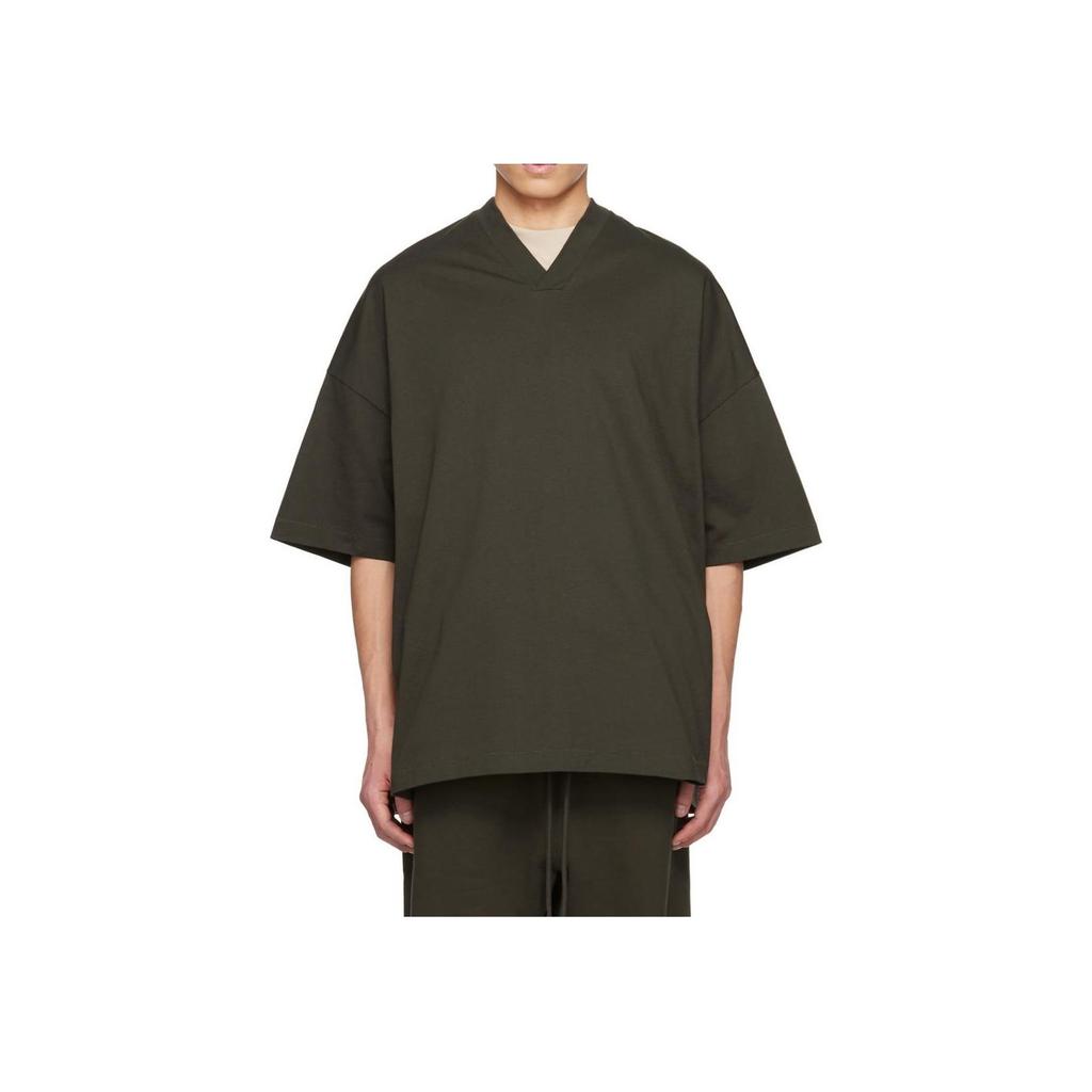 Fear of God Essentials Футболка с V-образным вырезом Черная Мужские Топы Черный 125SP244210F
