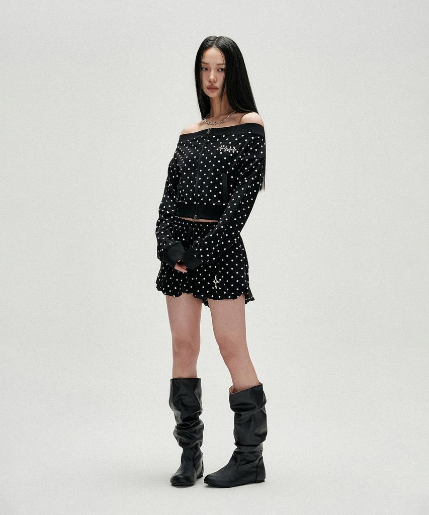 Notponerd W Polka Dot Balloon Shorts - Black