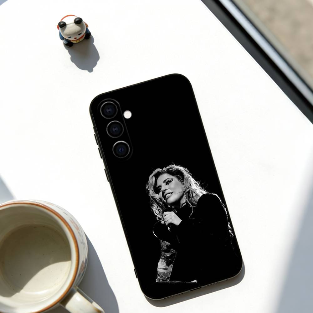 Чехол для телефона Lady Gaga Singer для Samsung Galaxy A73, A72, A71, A70, A53, A52, A51, Других Мягкая Черная Крышка