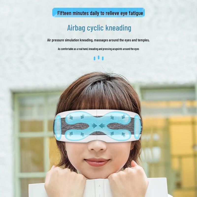 Smart Heated Eye Massager with Voice & Bluetooth CN plug (adapter included)