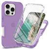 For iPhone 16 Pro Case TPU+PC Full Protection Shockproof Phone Cover with PET Screen Guard