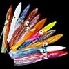 10 Pcs/Set 8cm Multicolored Flash Scale Bionic PVC Lua Bait Big Head Squid Soft Bait Fishing Bait