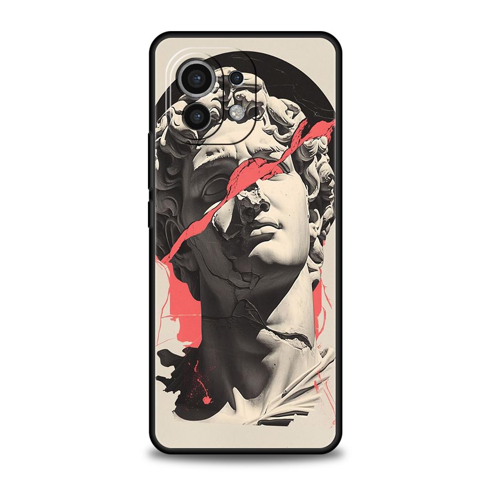Phone Case Cover for Xiaomi Poco F7 F6 F5 F4 F3 X7 X6 X5 X4 X3 NFC M4 C51 C55 GT Pro 5G Soft TPU Fashion Ancient Greek Statues