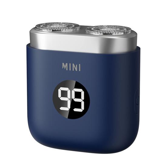 Мини-электробритва с цифровым дисплеем, USB-перезаряжаемая, водонепроницаемая, с двумя головками, портативная, для путешествий, бритва для мужчин, триммер для бороды, инструмент для удаления волос