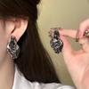 Серьги-кольца большого размера из серебряной иглы S925 - Японский и корейский стиль, Модные и универсальные, Вдохновленные знаменитостями.