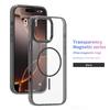 Clear for Magsafe Magnetic Case For iPhone 16 Pro Max 15 Pro 14 13 12 11 Metal Lens Frame Transparent Shockproof Soft Edge Phone Cover