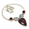 Cappuccino Jasper Carnelian Gemstone 925 Silver Plated Jewelry Necklace 18"