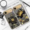 Черно-золотой цветок пиона для iPhone 17 Pro Max 16 17 Pro 15 Pro 14 13 Plus 12 Mini 11 Pro Max XR 16E 17 Air Золотой стеклянный чехол для телефона