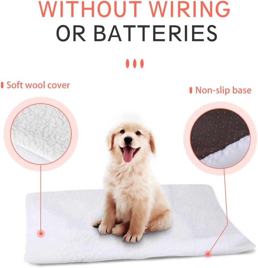 Самонагревающийся коврик для домашних животных на зиму: держите вашего пушистого друга в тепле и уюте без электричества — идеально подходит для домашних животных, которые любят обниматься