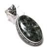 Natural Seraphinite Gemstone Handmade 925 Sterling Silver Pendant 2.29" S3l50