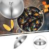 Black Plastic Knob Wok Cover 28/30/32cm Frying Pan Lid Replacement Stainless Steel Pot Lid  Hotel