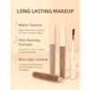 QIBEST Matte Liquid Eyeshadow Liquid Matte Finish Face Nude Earth Color Three-dimensional Eye Cheeks
