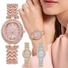 Женские модные часы из нержавеющей стали, повседневное платье, наручные ювелирные изделия с кристаллами