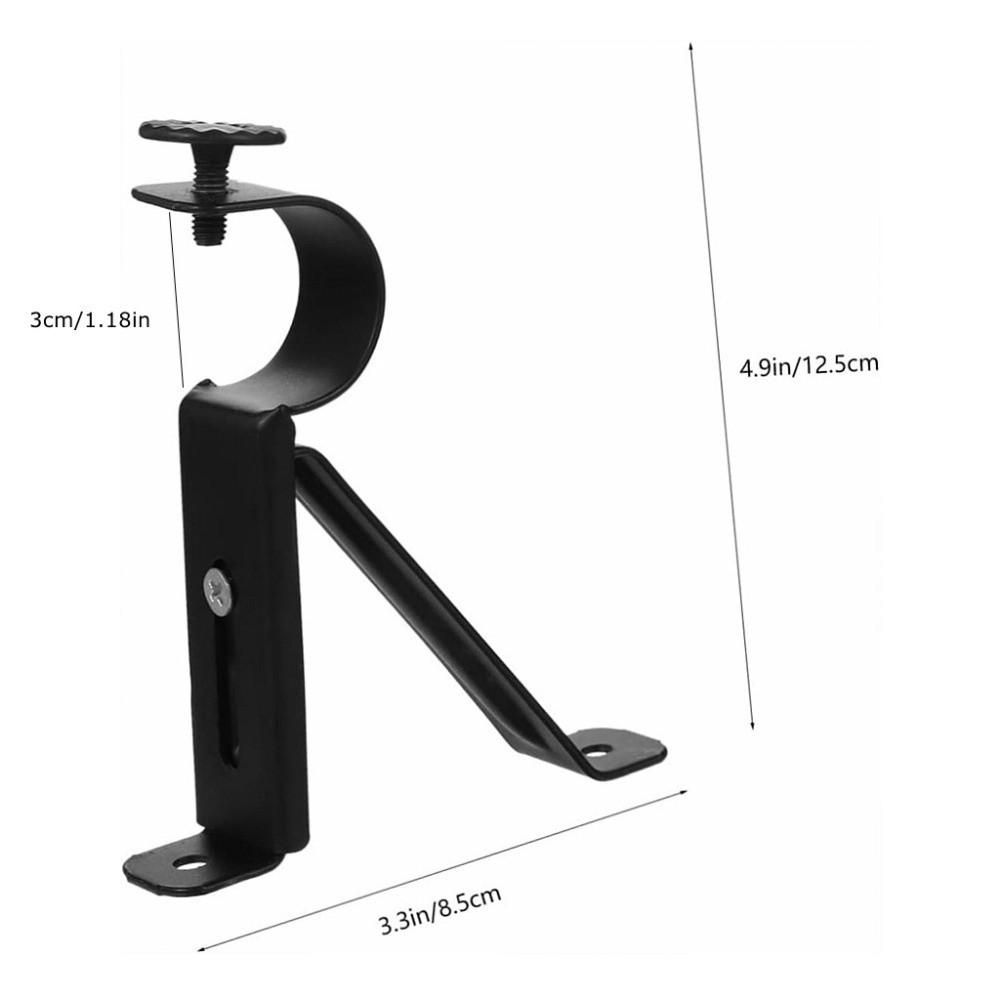 2pcs Hardware Drapery Holders Metal Curtain Support Rack Curtain Rod Brackets  Drapes Rod Accessory