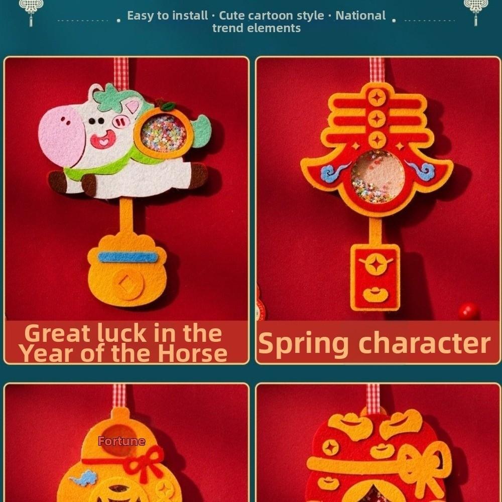 Exquisite Spring Festival Pendants Traditional Lucky Character Pendant  Children Kindergarten