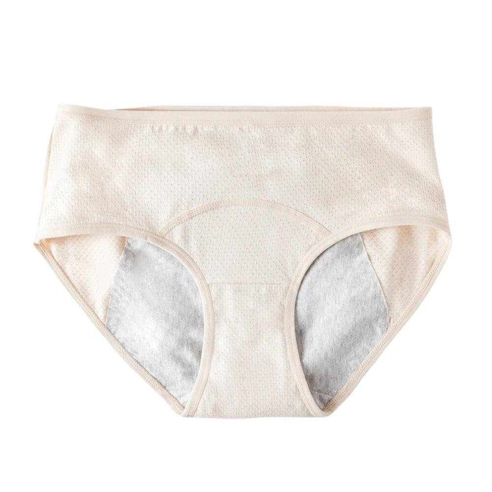 Women Menstrual Panties Teen Girls Period Underwear Menstrual Period Panties Leak-Proof Organic Cotton Protective Briefs