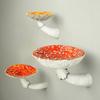 Mushroom Hanging Shelf Amanita Mushroom Shape Wall Floating Shelf