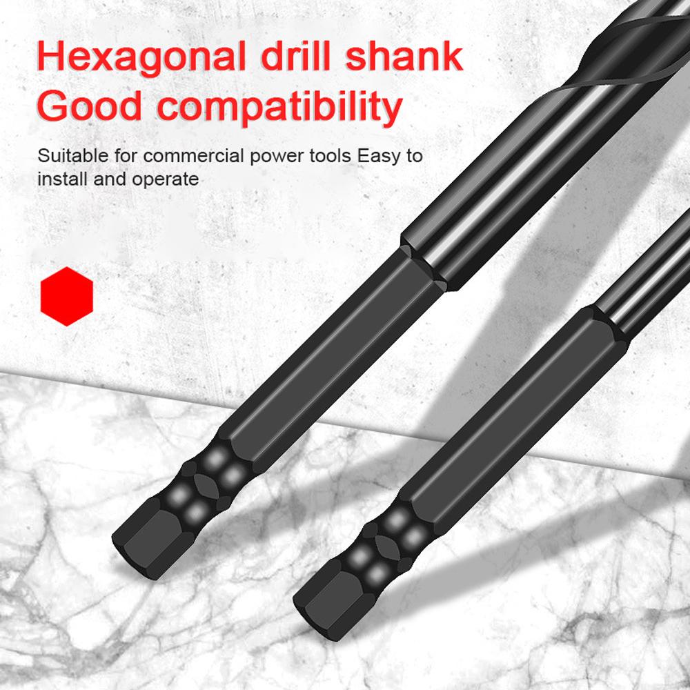 10PCS YG8 Carbide Four-edged Crossdrill Bit Set Marble Ceramic Tile Wall Brick Holes Drilling Accessory Wet-and-dry Dual Use Hole Punching Tool