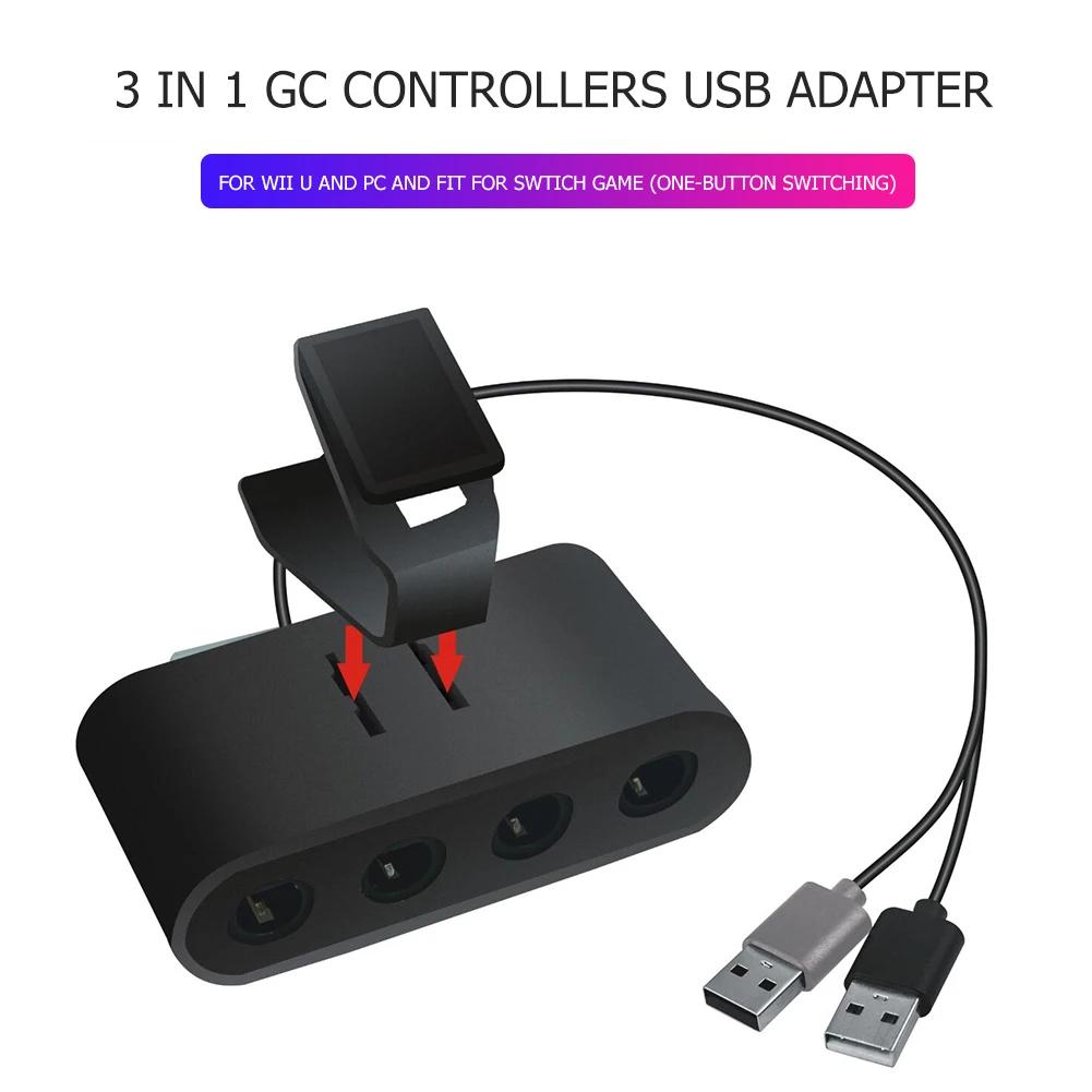 4-портовый игровой конвертер для контроллера GameCube GC USB-адаптер для Nintendo Switch NGC/Wii u/PC Star Fighting Поддержка дропшиппинга