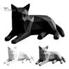 Простой Эстетичный Декор Комнаты 3D Печатная Геометрическая Фигурка Кошки, Минималистичная Настольная Скульптура для Влюбленных, Современные Домашние Украшения Маленькие в Североевропейском Стиле