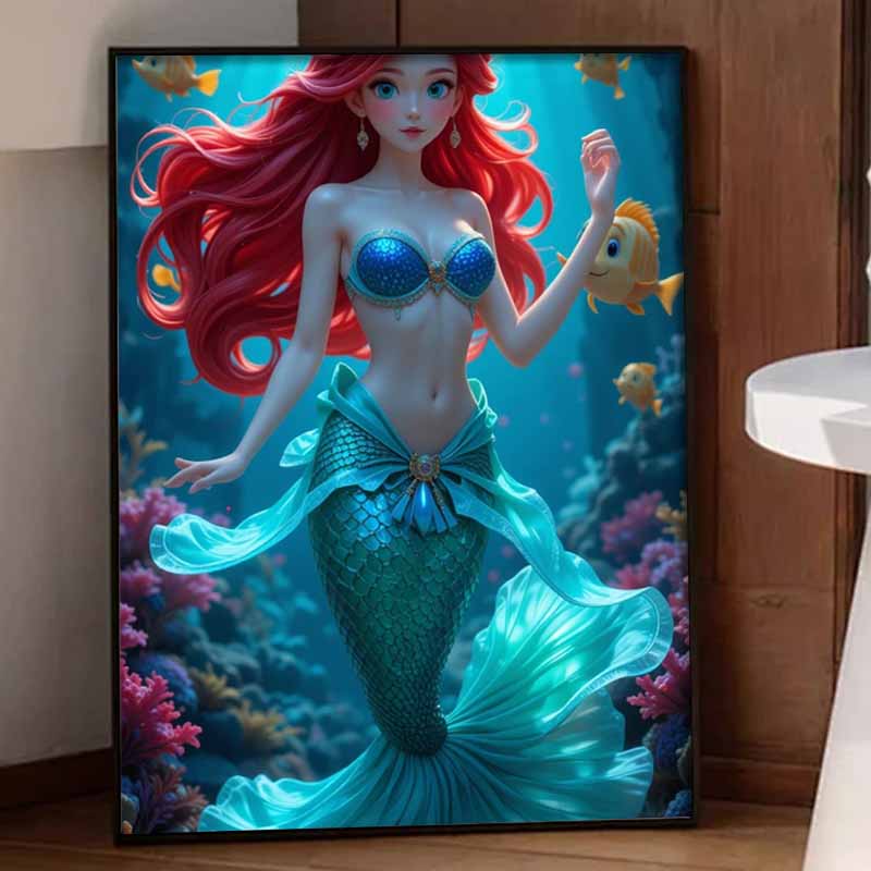 Disney Алмазная мозаика полностью с бриллиантами 5D Ариэль алмазное искусство домашний декор креативные поделки