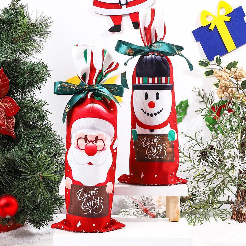 Рождественские украшения, наборы бутылок для вина с принтом, наборы бутылок для красного вина, наборы бутылок для шампанского, наборы бутылок для вина с мультяшными героями, наборы бутылок для вина с помадой, наборы бутылок для вина.