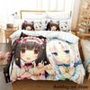Совершенно новый NEKOPARA OVA Постельное белье Размер Twin Размер Twin Размер Full Queen Size King Size Размер Комплект для кровати Спальня Взрослый Ребенок Комплекты пододеяльников Аниме parure de