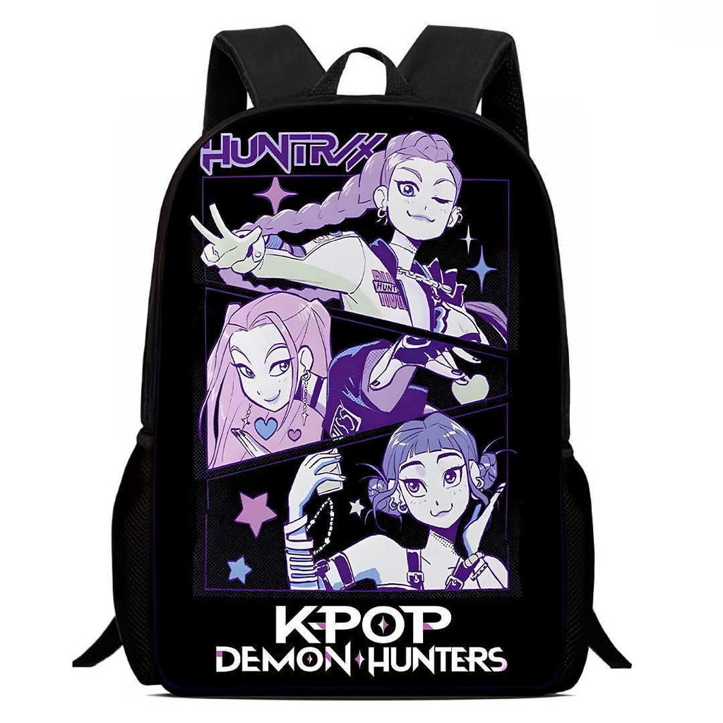 Printed Witch Hunters Student School Bag, Cartoon K-Pop Backpack Lightweight Casual 123Rd Grade Male