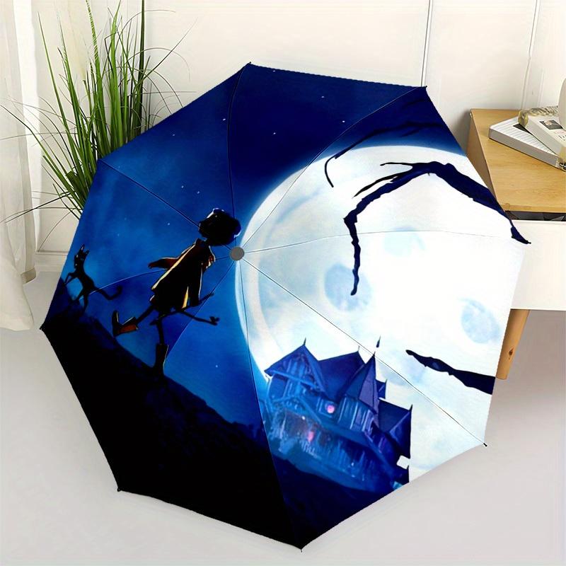 1pc Caroline Moonlit Walk Themed High-quality Umbrella,Automatic Opening and Closing Umbrella,Multi-functional Umbrella G0811082