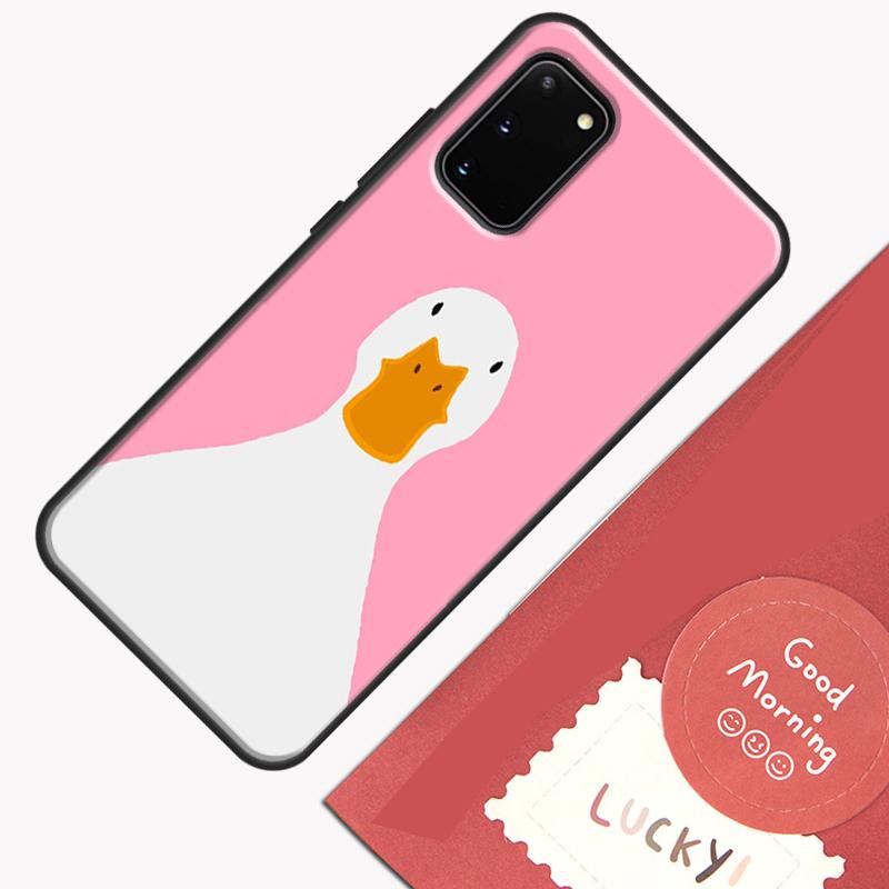 Мультяшный Забавный Гусь Чехол для Телефона Для Samsung Galaxy S25 S26 Ultra S20 S21 S22 S23 S24 Plus S9 S10 S25 FE Защитная Крышка