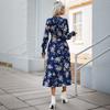 New Women's Fall 2025 Long Sleeve Flower Print Dress