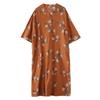 Early Spring Vacation Style Tourism V-neck Artistic Retro Mid To Long Loose Casual Meat Covering Dress