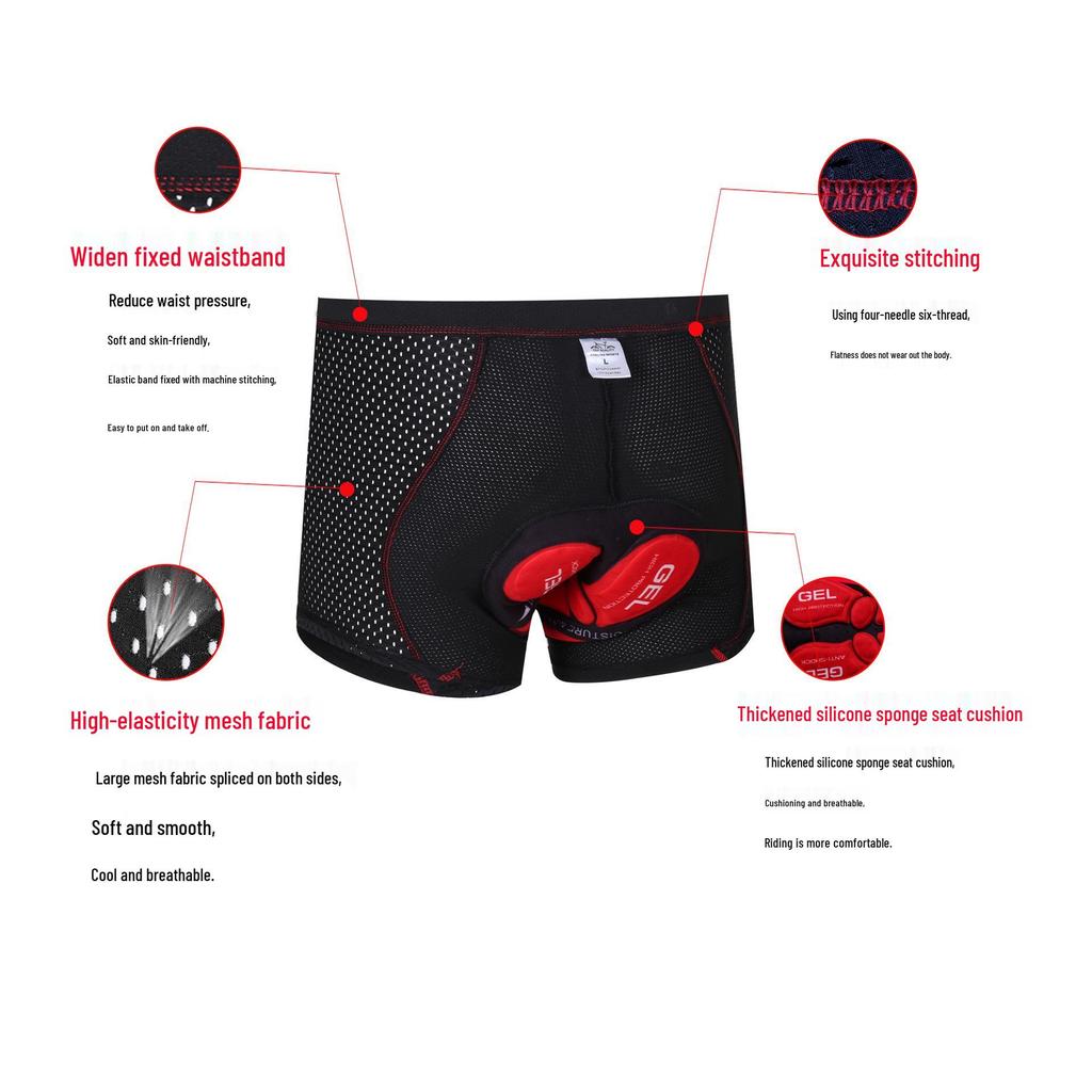 Cycling Underwear for Men & Women: Silicone-Padded, Quick-Dry Mountain & Road Bike Shorts - All-Season Wear