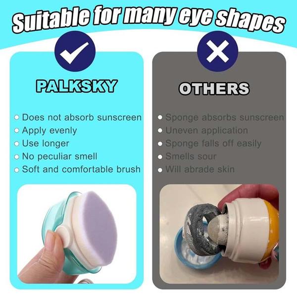 1Pcs Unscreen Applicator for Kids, 2 Pack Sunblock Buddy Brush Set with Protective Caps, Sun Lotion Applicator Sun Cream Brush