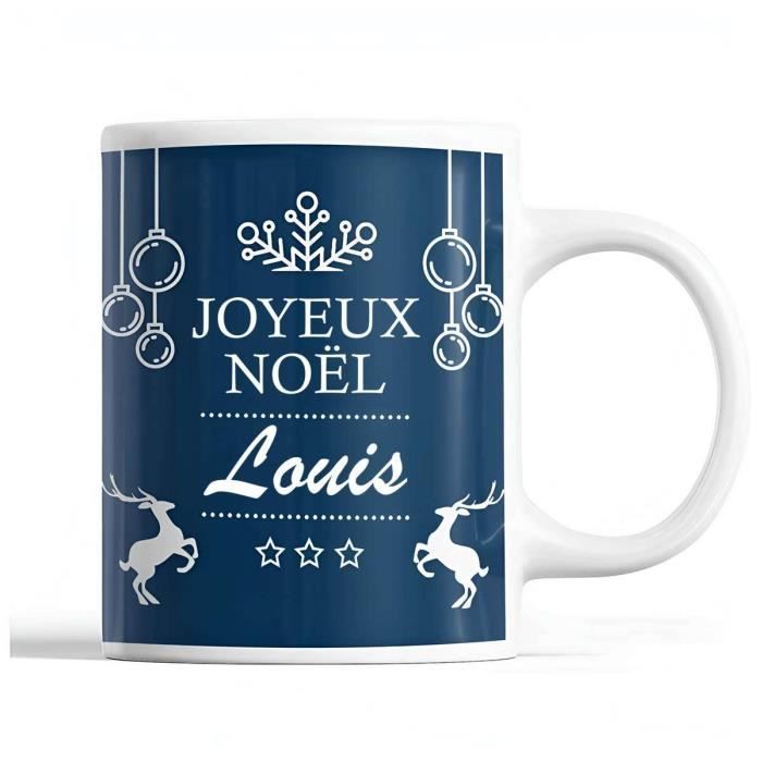 Mug - Louis - Noël - Céramique - Imprimé - 325 ml - Résistant lave-vaisselle