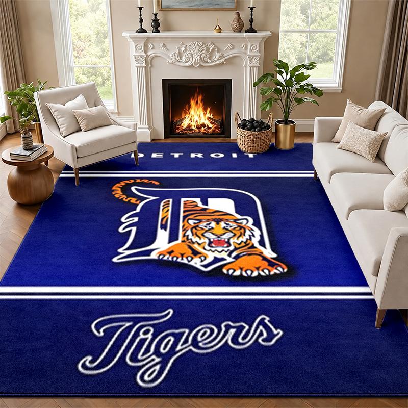 Detroit Tigers Carpet Door Mat for Living Room or Bedroom Protective Mat Under Chair Office Decoration Christmas Gift Birthday Present