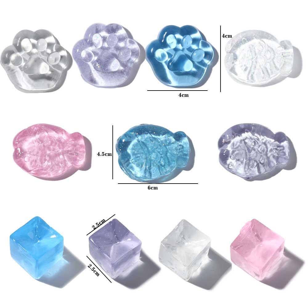 Pinching Cat Paw Fish Cat Paw Mini Mochi Ice Pressure Ball Toy Squeeze Toy Mini Mochi Ice Block